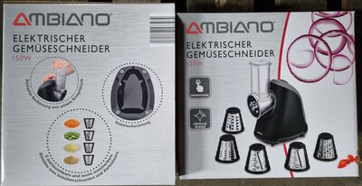 AMBIANO PE Elektrischer Gemüseschneider schwarz